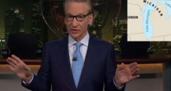 Bill Maher discussing liberal outrage over President Donald Trump’s reported Lake Ontario name change on Real Time