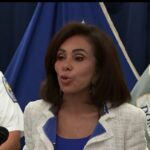 Jeanine Pirro and President Donald Trump amid a dispute over the Lincoln Reflecting Pool case
