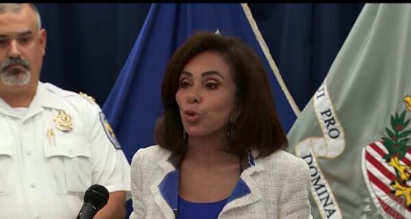 Jeanine Pirro and President Donald Trump amid a dispute over the Lincoln Reflecting Pool case