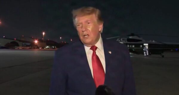 President Trump speaks to reporters about a secret plane switch after leaving Turkey