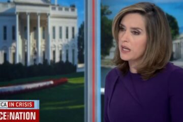Margaret Brennan discusses COVID vaccine mandates in two video clips from different years