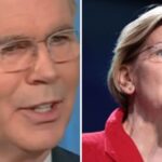 Treasury Secretary Scott Bessent and Senator Elizabeth Warren in a dispute over foreign exchange policy