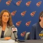 Indiana Fever player Sophie Cunningham speaks after a flagrant foul by Chicago Sky player DiJonai Carrington