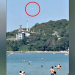 Footage reportedly shows a Ukrainian drone striking a Black Sea beach resort