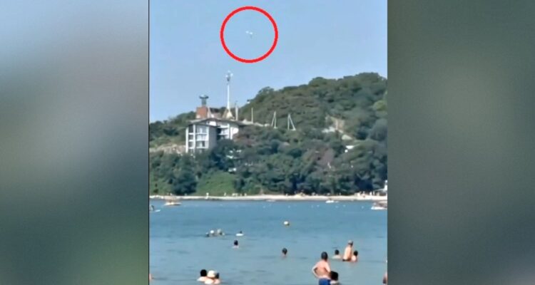 Footage reportedly shows a Ukrainian drone striking a Black Sea beach resort
