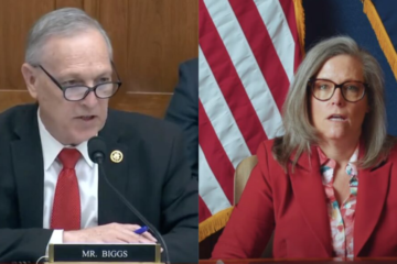 Katie Hobbs and Andy Biggs in Arizona gubernatorial debate coverage