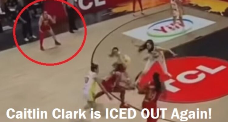 Caitlin Clark with Team USA during the semifinal against Spain