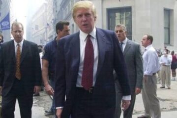 Donald Trump speaks about his visit near Ground Zero after the September 11 attacks