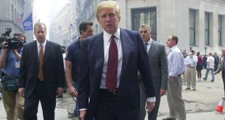 Donald Trump speaks about his visit near Ground Zero after the September 11 attacks