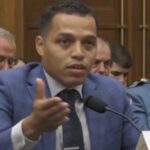 Marcus Coleman testifying during a congressional hearing about his daughter’s injuries