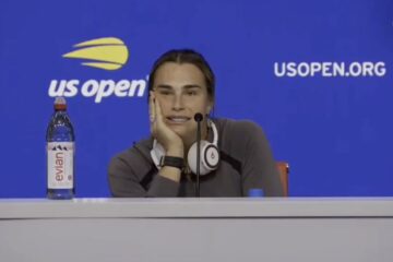 Aryna Sabalenka during the US Open