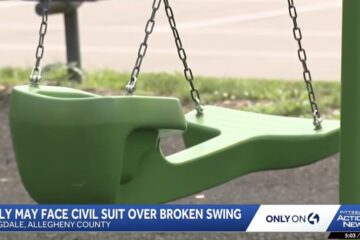 Two young sisters faced charges after a playground swing broke in Springdale, Pennsylvania.