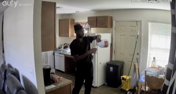 Home security footage reportedly shows a caregiver pouring a substance into a water bottle for a disabled man in Lake Charles