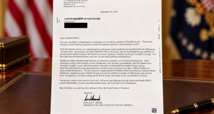 President Trump’s announcement of $500 Obamacare refunds