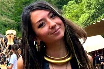 Shani Louk at the rave before the October 7 Hamas attack
