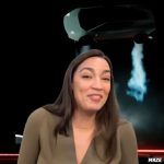 Elon Musk showcasing the next-generation Tesla Roadster at a Texas event