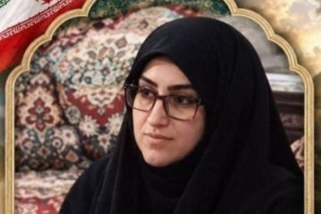 Afsaneh Aqila, identified in a report as a female commander in Iran’s Basij militia