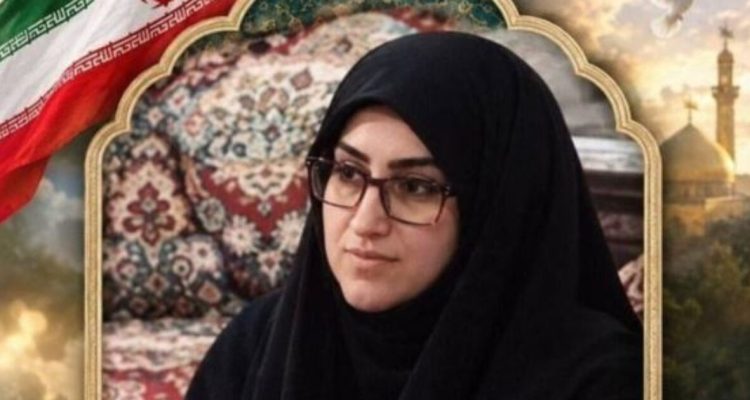 Afsaneh Aqila, identified in a report as a female commander in Iran’s Basij militia