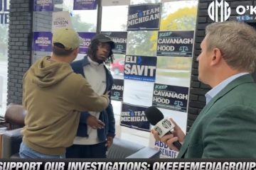 James O’Keefe during a reported confrontation with an Abdul El-Sayed campaign staffer