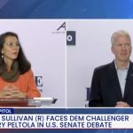 Dan Sullivan and Mary Peltola during the Alaska Senate debate