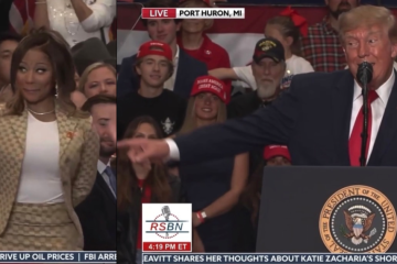 Donald Trump speaking about Nicki Minaj at a campaign rally in Port Huron, Michigan